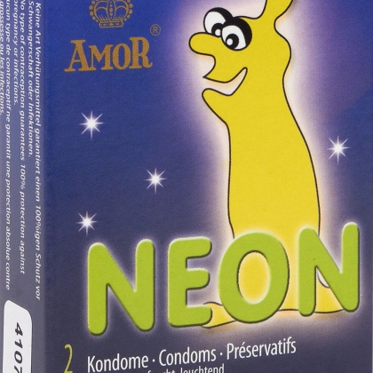 AMOR 2 condoms glowing in dark