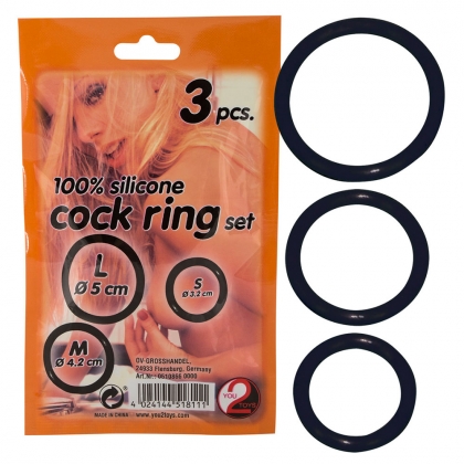 Silicone cock ring set 3 pcs