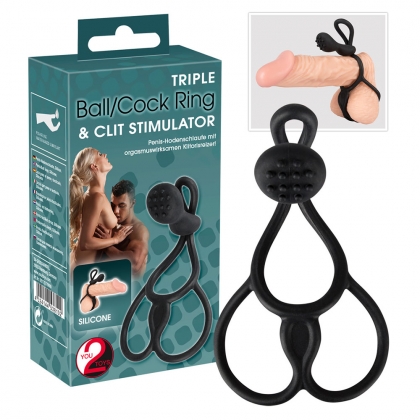 Triple Ball/Cock Ring & Clit S