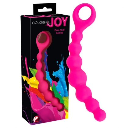 Colorful Joy Pink Anal Beads