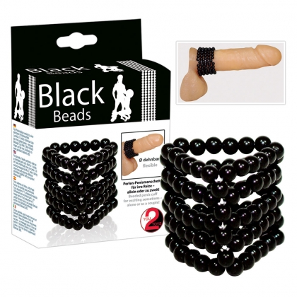 Black Beads Cock Ring