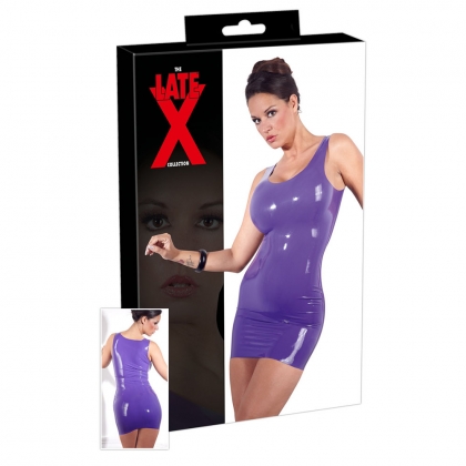 Latex Mini Dress purple 2XL
